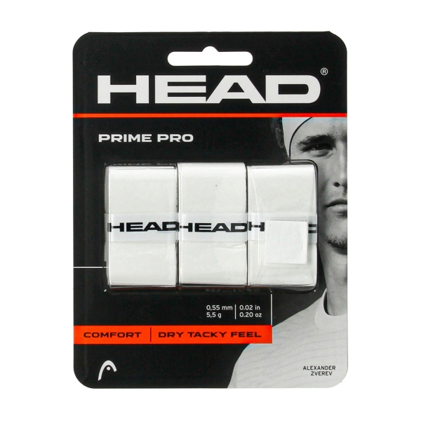 Overgrip Head Prime Pro Overgrip x 3  White 285319 WH