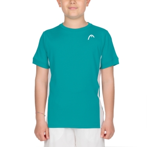 Tennis Polo and Shirts Boy Head Slice TShirt Boy  Petrol/White 816012PTWH