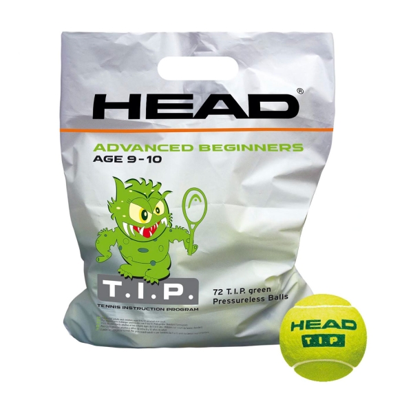 Pelotas Tenis Head Head T.I.P Green  Paquete de 72 Pelotas 578280