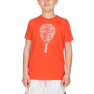 Tennis Polo and Shirts Boy Head Typo TShirt Boy  Tangerine 816082TG
