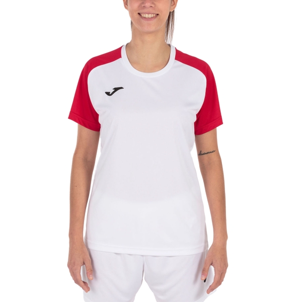 Men's Tennis Shirts Joma Academy IV TShirt  White/Red 901335.206