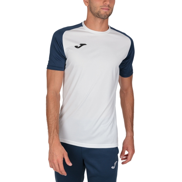 Men's Tennis Shirts Joma Academy IV TShirt  White/Navy 101968.203