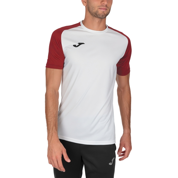 Men's Tennis Shirts Joma Academy IV TShirt  White/Red 101968.206