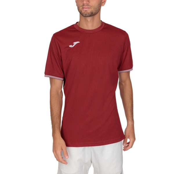 Camisetas de Tenis Hombre Joma Campus III Camiseta  Burgundy 101587.671