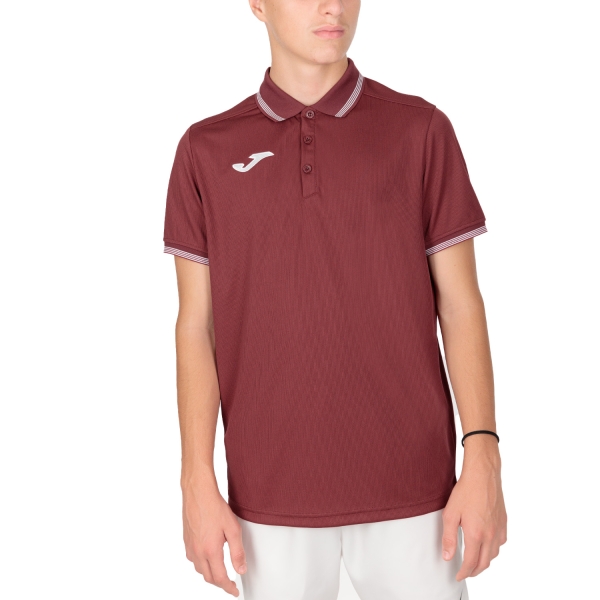 Camisetas de Tenis Hombre Joma Campus III Polo  Burgundy 101588.671