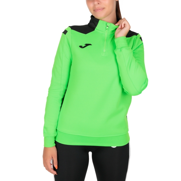 Women's Tennis Shirts and Hoodies Joma Championship VI Sweatshirt  Fluor Green/Black 901268.021