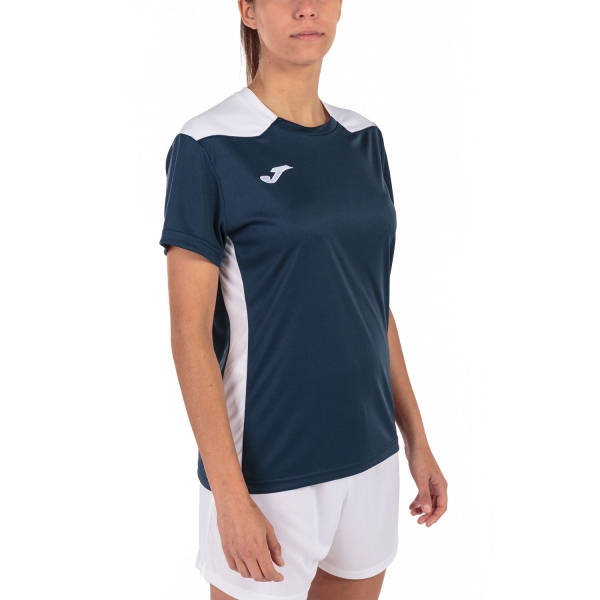 Camisetas y Polos de Tenis Mujer Joma Championship VI Camiseta  Navy/White 901265.332