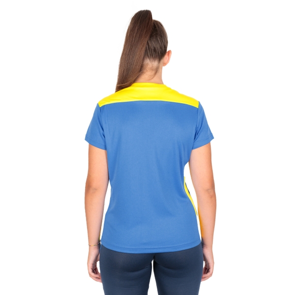 Joma Championship VI Logo T-Shirt - Royal/Yellow