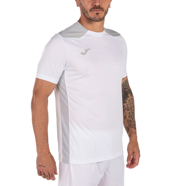 Camisetas de Tenis Hombre Joma Championship VI Camiseta  White/Gray 101822.211