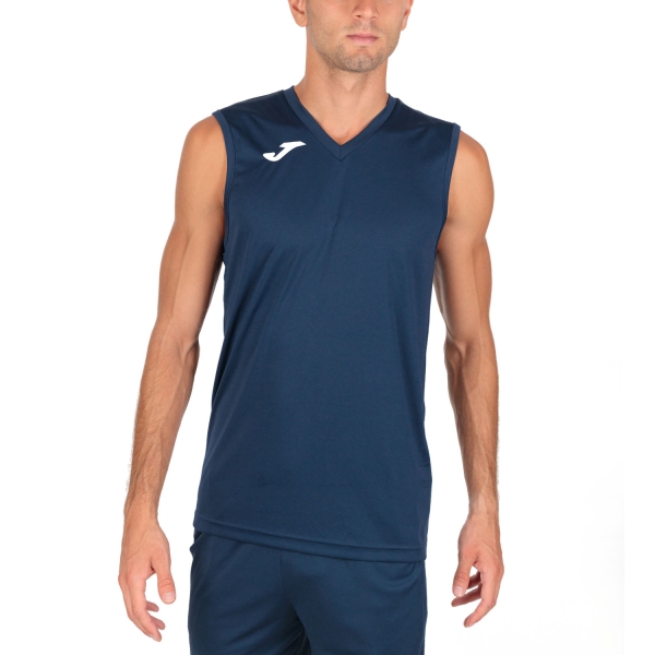 Men's Tennis Shirts Joma Combi Tank  Navy/White 100436.331