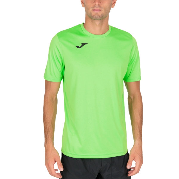 Camisetas de Tenis Hombre Joma Combi Camiseta  Fluo Green/Black 100052.020