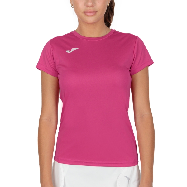 Camisetas y Polos de Tenis Mujer Joma Combi Camiseta  Fuxia/White 900248.500