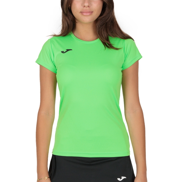 Women`s Tennis T-Shirts and Polos Joma Combi TShirt  Fluo Green/Black 900248.020
