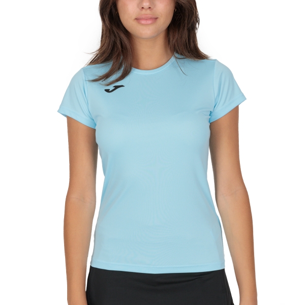 Camisetas y Polos de Tenis Mujer Joma Combi Camiseta  Light Blue/Black 900248.350