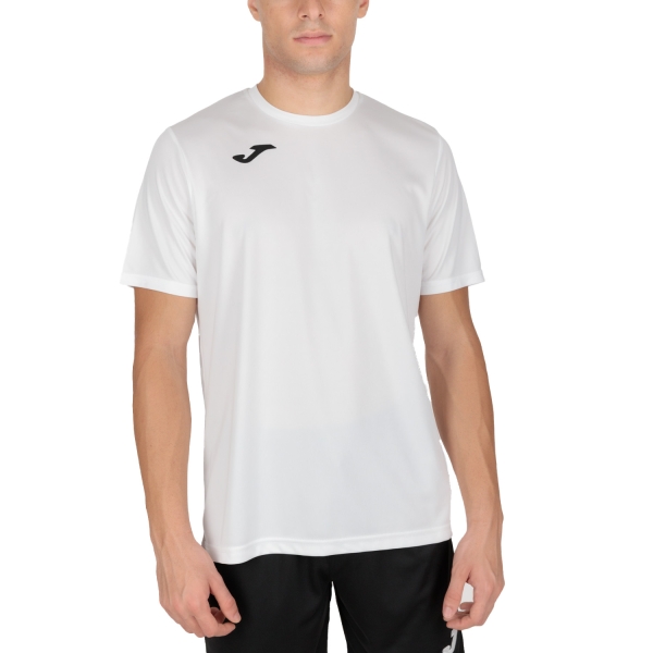 Camisetas de Tenis Hombre Joma Combi Camiseta  White/Black 100052.200
