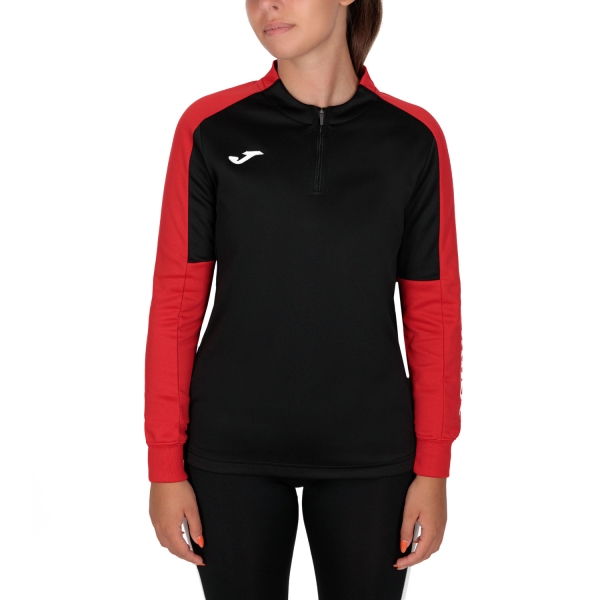 Women's Tennis Shirts and Hoodies Joma Eco Championship Shirt  Black/Red 901692.106