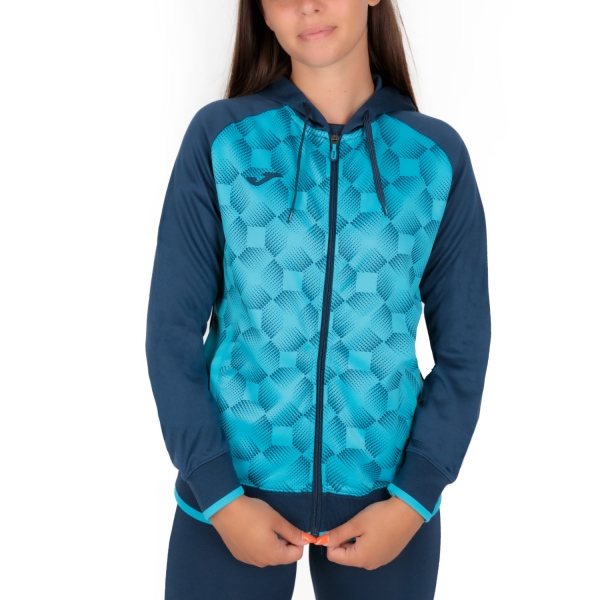 Tennis Women's Jackets Joma Supernova III Jacket  Navy/Fluor Turquoise 901430.342