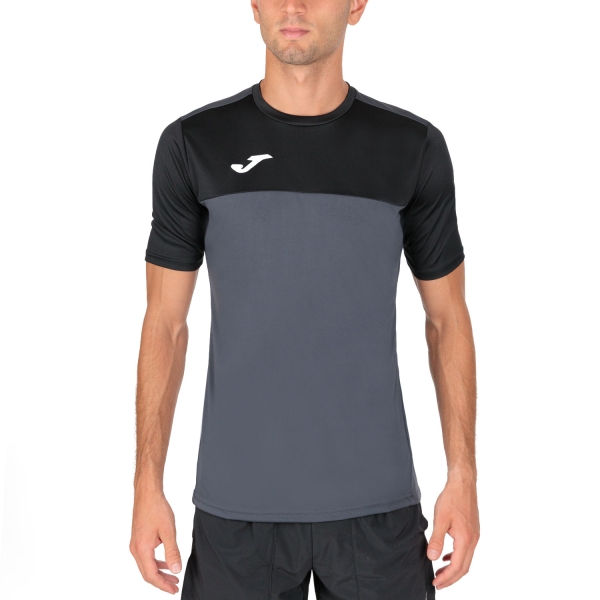 Men's Tennis Shirts Joma Winner TShirt  Dark Grey/Black 100946.151