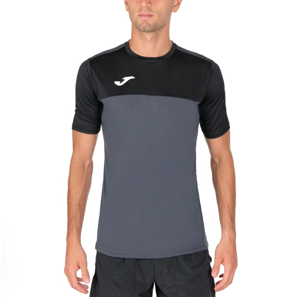 Camisetas de Tenis Hombre Joma Winner Camiseta  Dark Grey/Black 100946.151