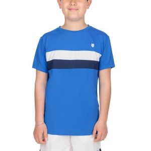 Polo y Camiseta de Tenis Niño KSwiss Core Team Stripe Crew Camiseta Nino  French Blue 184923449