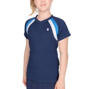 Top and Shirts Girl KSwiss Core Team Top TShirt Girl  Navy 184988400