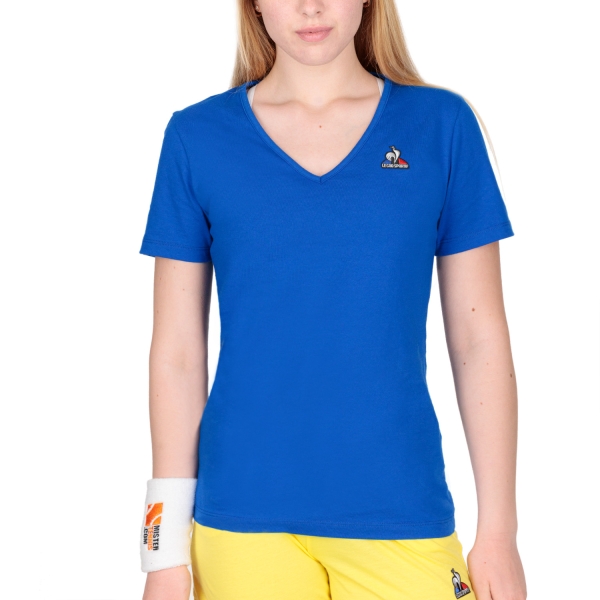 Magliette e Polo Tennis Donna Le Coq Sportif Le Coq Sportif Essentiels Camiseta  Bleu Electro  Bleu Electro 2220569