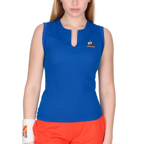 Top de Tenis Mujer Le Coq Sportif Logo Top  Bleu Electro 2220631