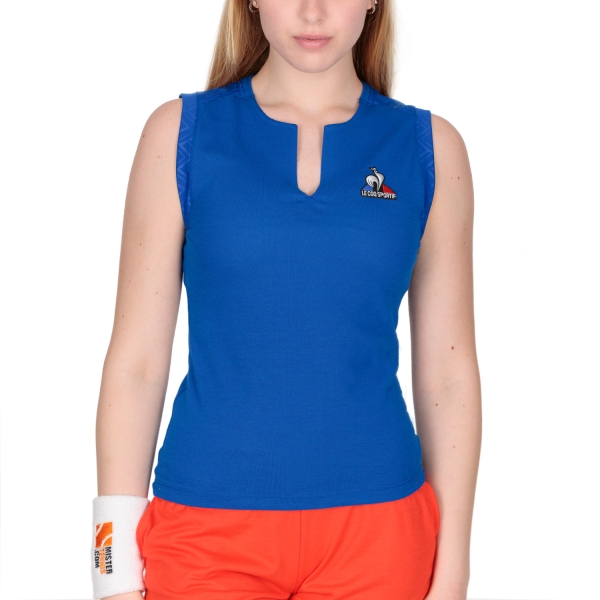 Canotte Tennis Donna Le Coq Sportif Le Coq Sportif Logo Top  Bleu Electro  Bleu Electro 2220631