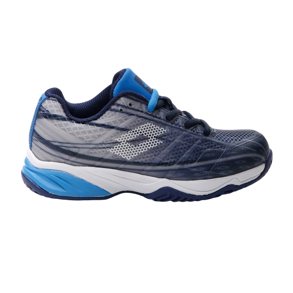 Junior Tennis Shoes Lotto Mirage 300 All Round Juniors  Navy Blue/All White/Light Atlantic 2107469FQ