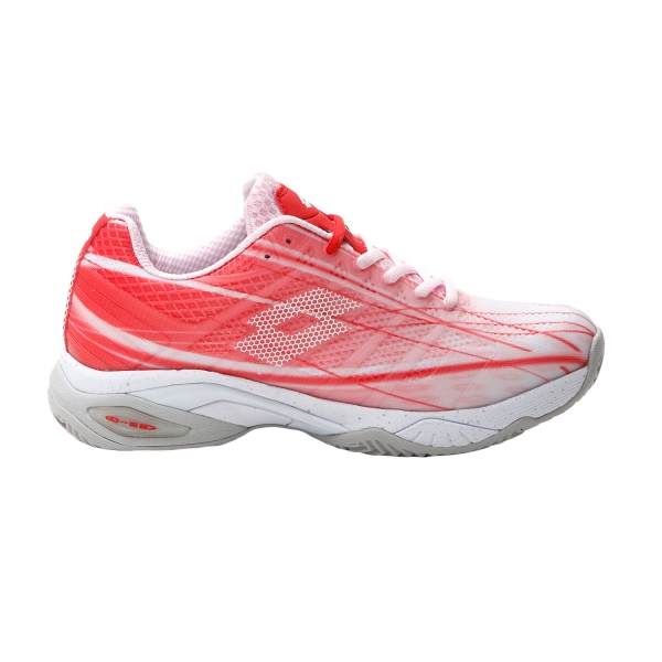 Women`s Tennis Shoes Lotto Mirage 300 Clay  Pink Cherry/All White/Red Poppy 2107409FM