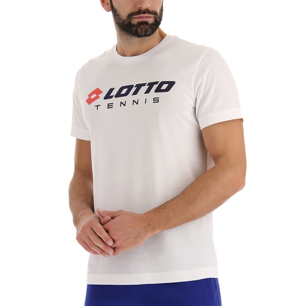 Camisetas de Tenis Hombre Lotto Squadra II Graphic Camiseta  Bright White 2174490F1
