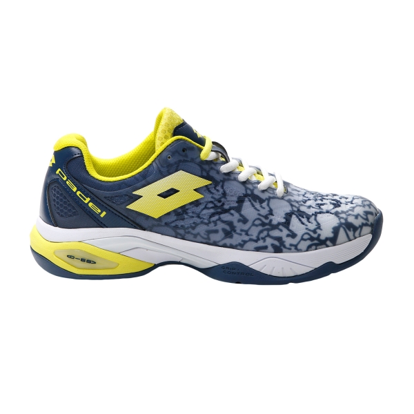 Calzado padel Lotto Superrapida 200 III  All White/Acid Yellow/Dark Denim 2173019FS