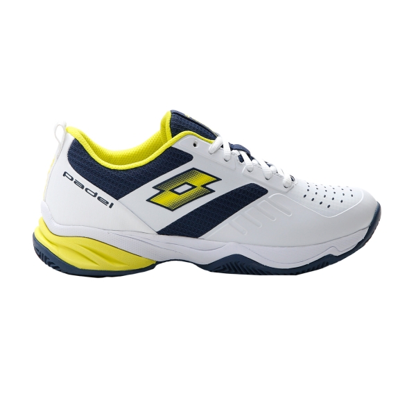 Scarpe Padel Lotto Superrapida 400 IV  All White/Acid Yellow/Dark Denim 2173029FS