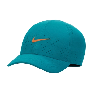 Tennis Hats and Visors Nike Court Advantage Cap  Bright Spruce/Hot Curry CQ9332367