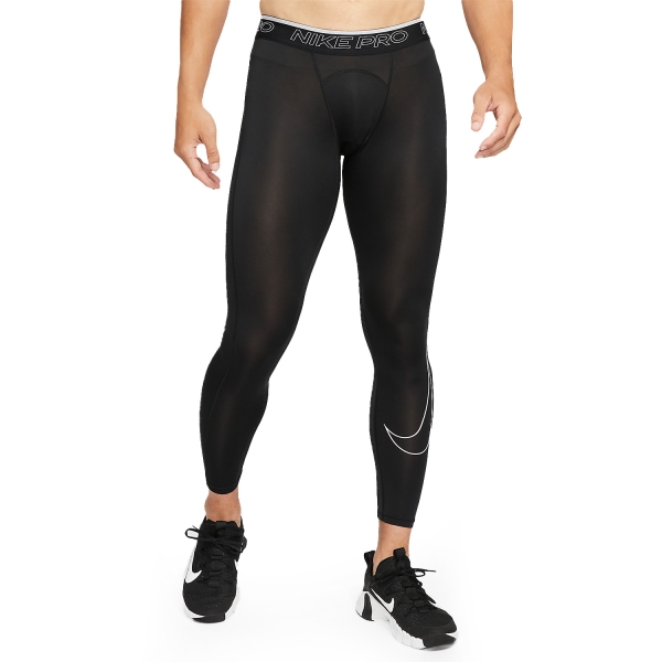 Nike Pro Dri FIT Swoosh Men s Underwear Long Tights Black