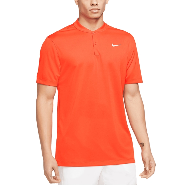 Men's Tennis Polo Nike DriFIT Blade Solid Polo  Team Orange/White DJ4167891