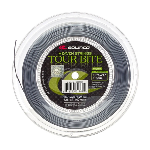 Corda Monofilamento Solinco Tour Bite Mini 1.25 Matassa da 100 m  Grey 1920064