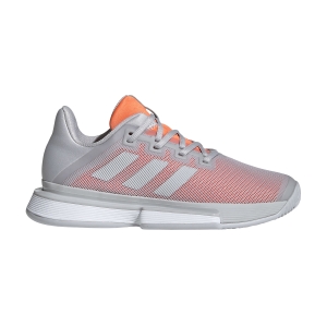 Women`s Tennis Shoes Adidas SoleMatch Bounce Clay  Light Solid Grey/Hi Res Coral EF4461