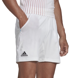 Pantaloncini Tennis Uomo adidas Melbourne 7in Pantaloncini  White/Black H67147
