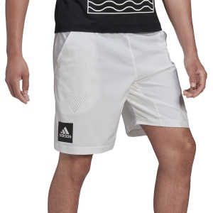 Pantaloncini Tennis Uomo adidas Paris Ergo 9in Pantaloncini  White/Black HA2555