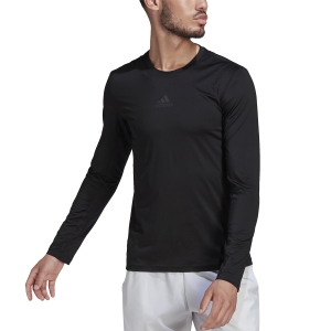 Men's Tennis Shirts and Hoodies adidas Techfit Paris Shirt  Black/Carbon HC0388