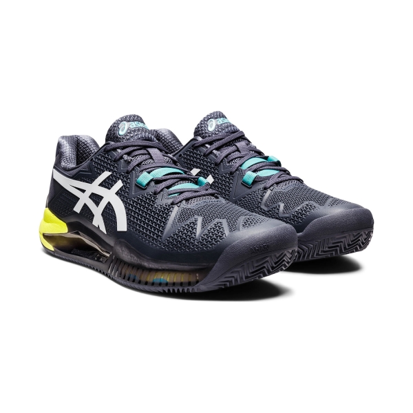 Asics Gel Resolution 8 Clay Men\'s Tennis Shoes - Indigo Fog