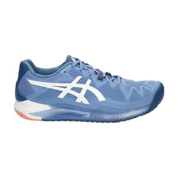  ASICS Zapatillas de tenis Gel-Resolution 8 para hombre, armonía  azul/blanco : Ropa, Zapatos y Joyería