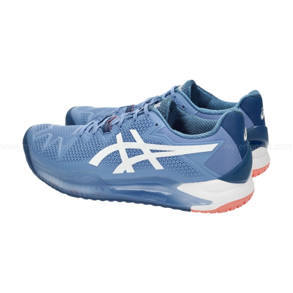  ASICS Zapatillas de tenis Gel-Resolution 8 para hombre, armonía  azul/blanco : Ropa, Zapatos y Joyería