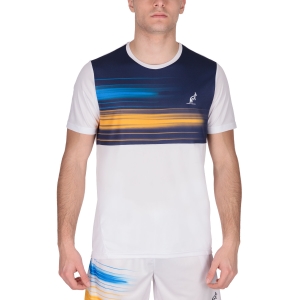 Men's Tennis Shirts Australian Brush Line Graphic TShirt  Bianco TEUTS0041002