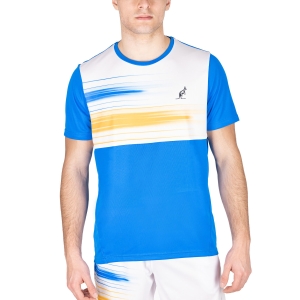 Men's Tennis Shirts Australian Brush Line Graphic TShirt  Blu Capri TEUTS0041626