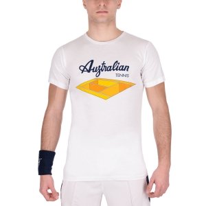 Camisetas de Tenis Hombre Australian Court Graphic Camiseta  Bianco TEUTS0004002C