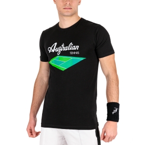 Camisetas de Tenis Hombre Australian Court Graphic Camiseta  Nero TEUTS0004003A