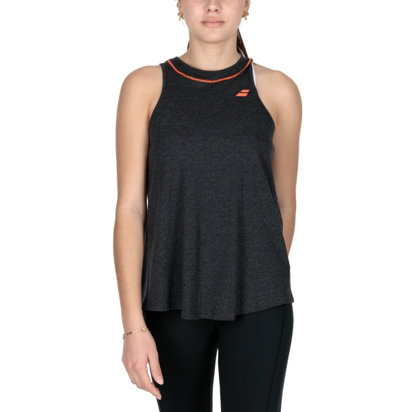 Women`s Tennis Tanks Babolat Exercise Tank  Black Heather 4WS220722003