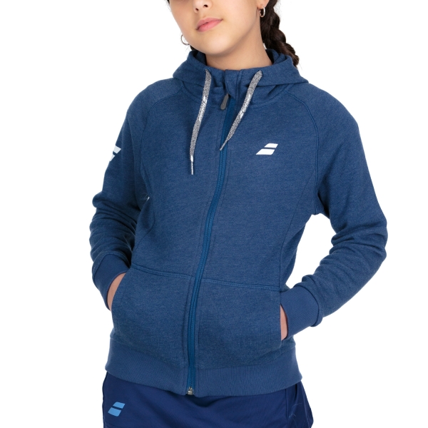 Tracksuit and Hoodie Girl Babolat Exercise Hoodie Girl  Estate Blue Heather 4GP11214005